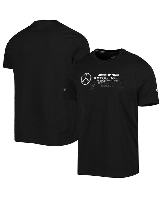 Mens Puma Black Mercedes-amg Petronas F1 Team 2023 Logo T-shirt Product Image