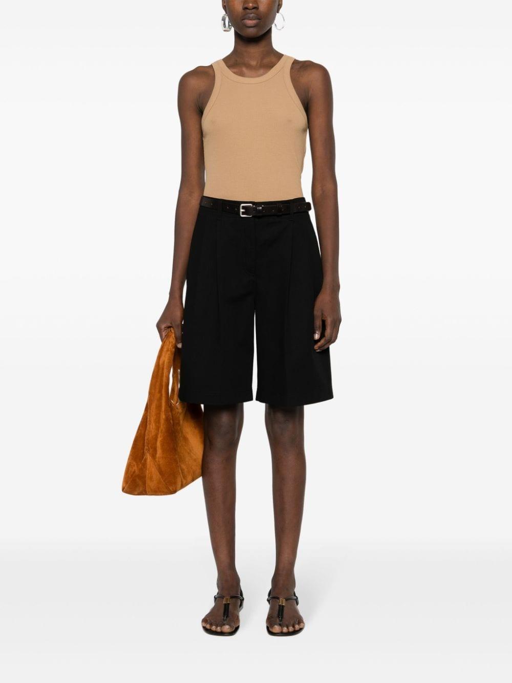 Relaxed Twill Shorts In Black Product Image