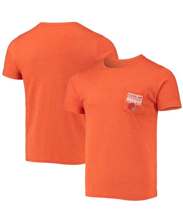 Mens Heathered Orange Cleveland Browns Field Goal Pocket Tri-Blend T-shirt Product Image