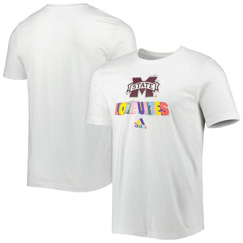 Mens adidas White Mississippi State Bulldogs Pride Fresh T-Shirt Product Image