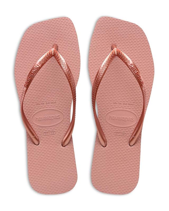 havaianas Womens Slim Square Toe Slip On Flip Flop Sandals Product Image