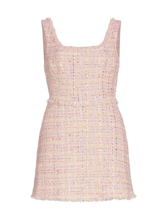 Womens Moda Tweed Tie-Back Minidress Product Image