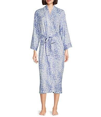 Natori Misty Leopard Print Long Sleeve Knit Robe Product Image