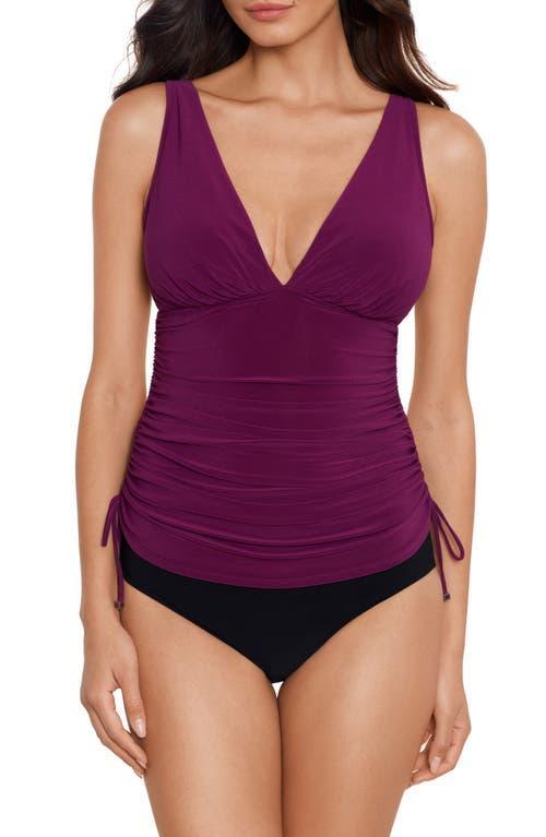 Womens Solids Dani Ruched Tankini Top Product Image