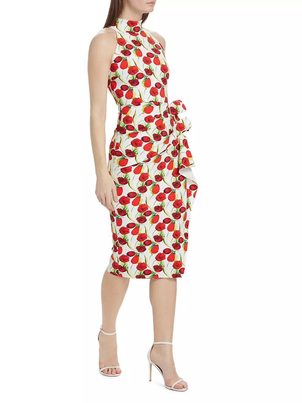 Amenadiel Print Halter Cocktail Dress Product Image