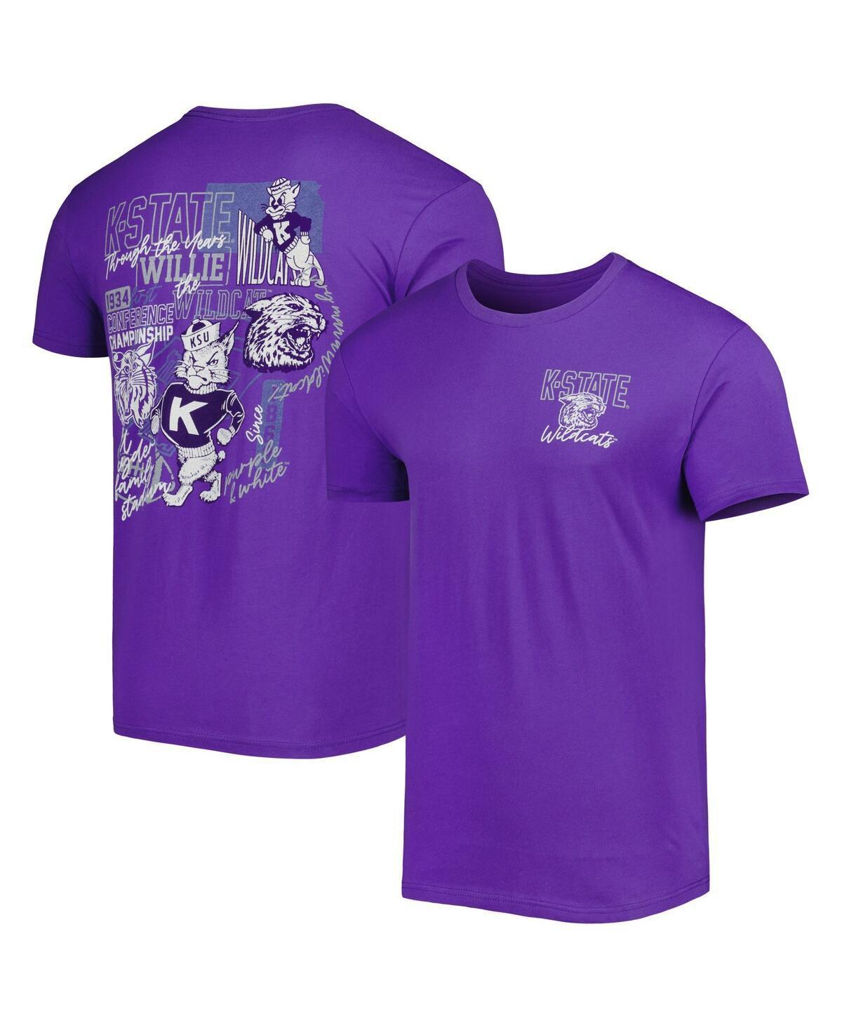 Mens Kansas State Wildcats Vintage Through the Years Two-Hit T-Shirt Product Image