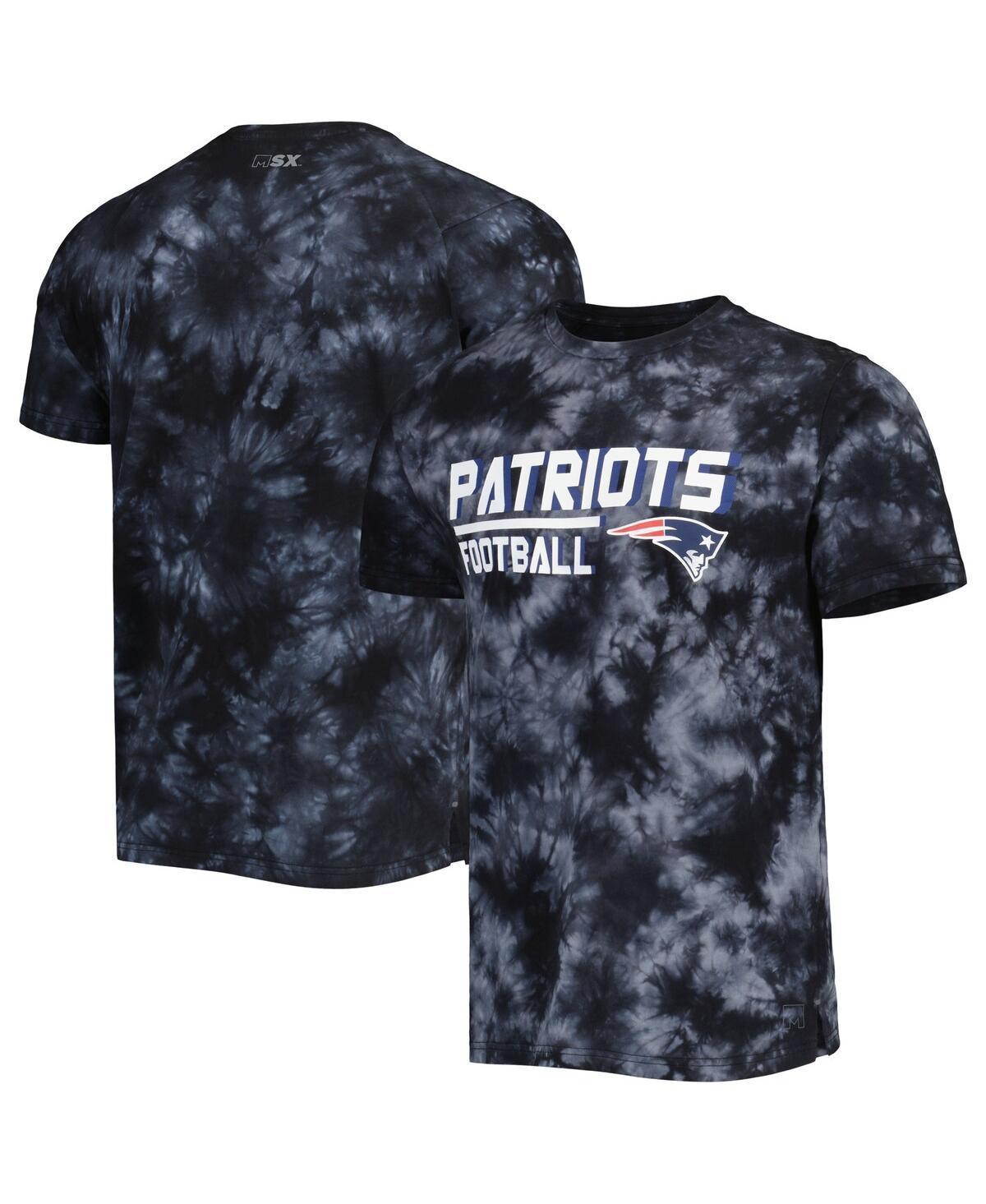 Mens Msx by Michael Strahan Black New England Patriots Recovery Tie-Dye T-shirt Product Image