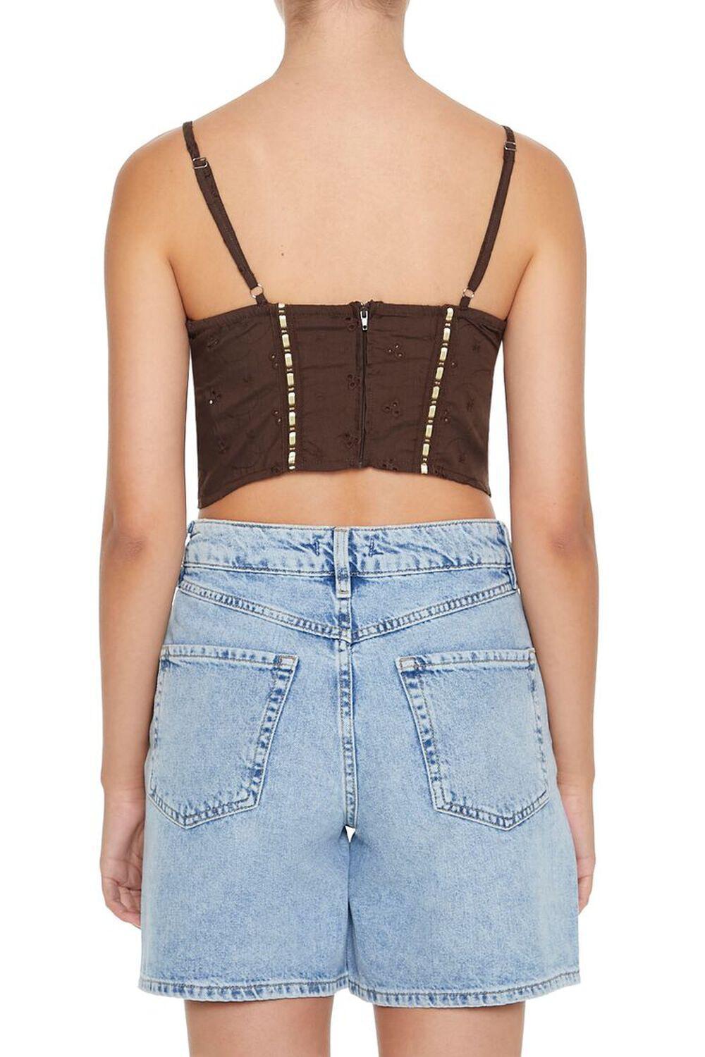 Eyelet Cropped Cami | Forever 21 Product Image