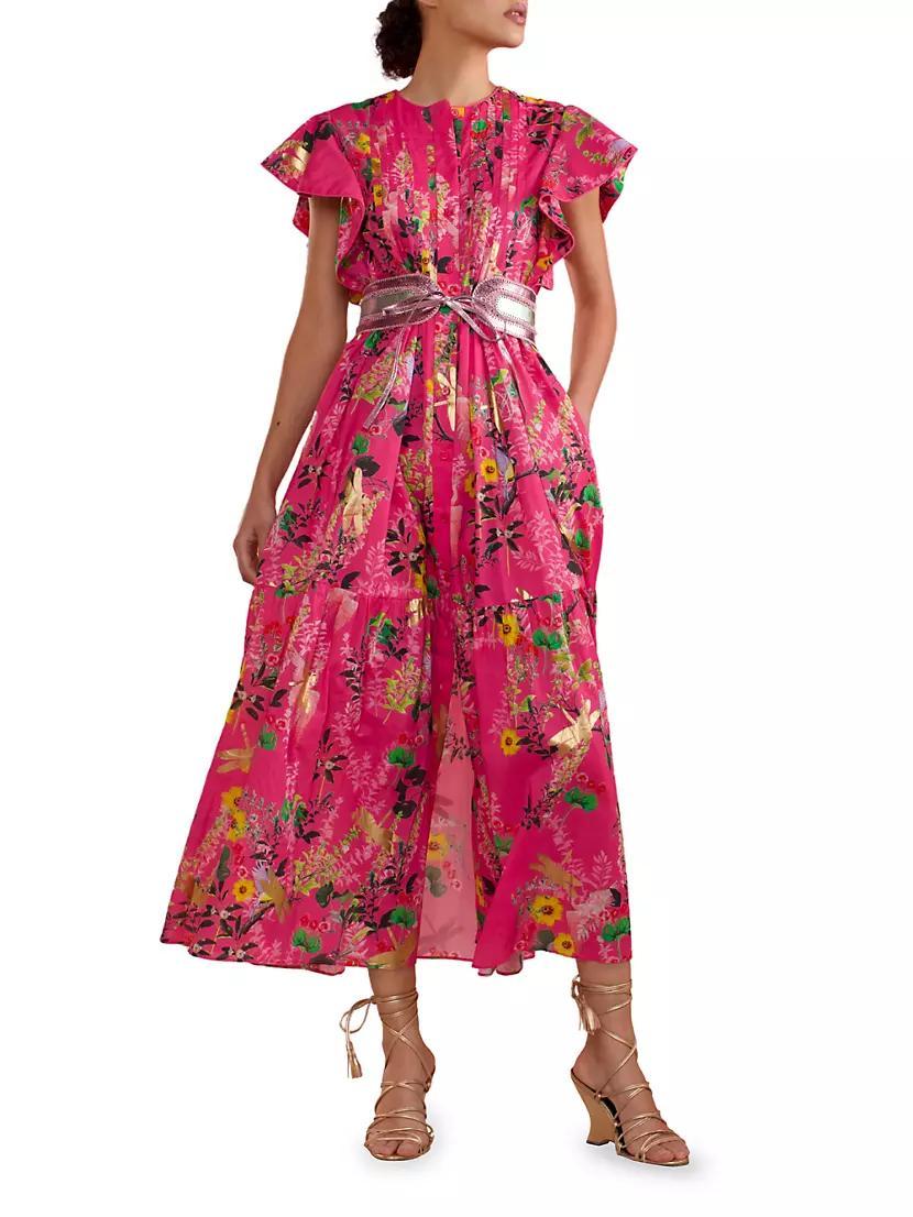 Nairobi Floral Pintuck Maxi Dress Product Image