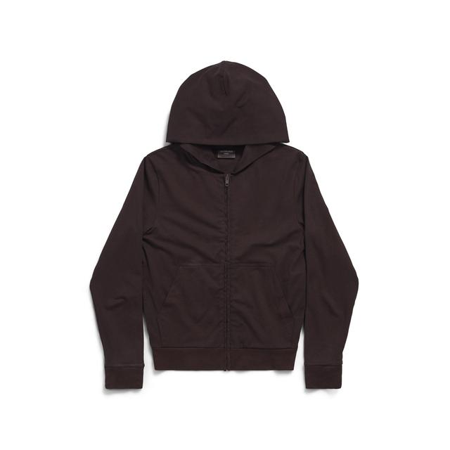 Zip-up Hoodie Slim Fit in Black Product Image