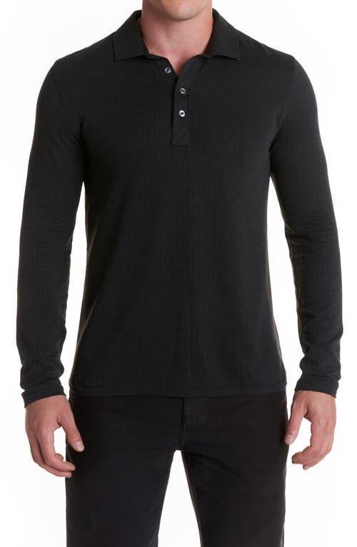 Billy Reid Long Sleeve Cotton Blend Knit Polo Product Image