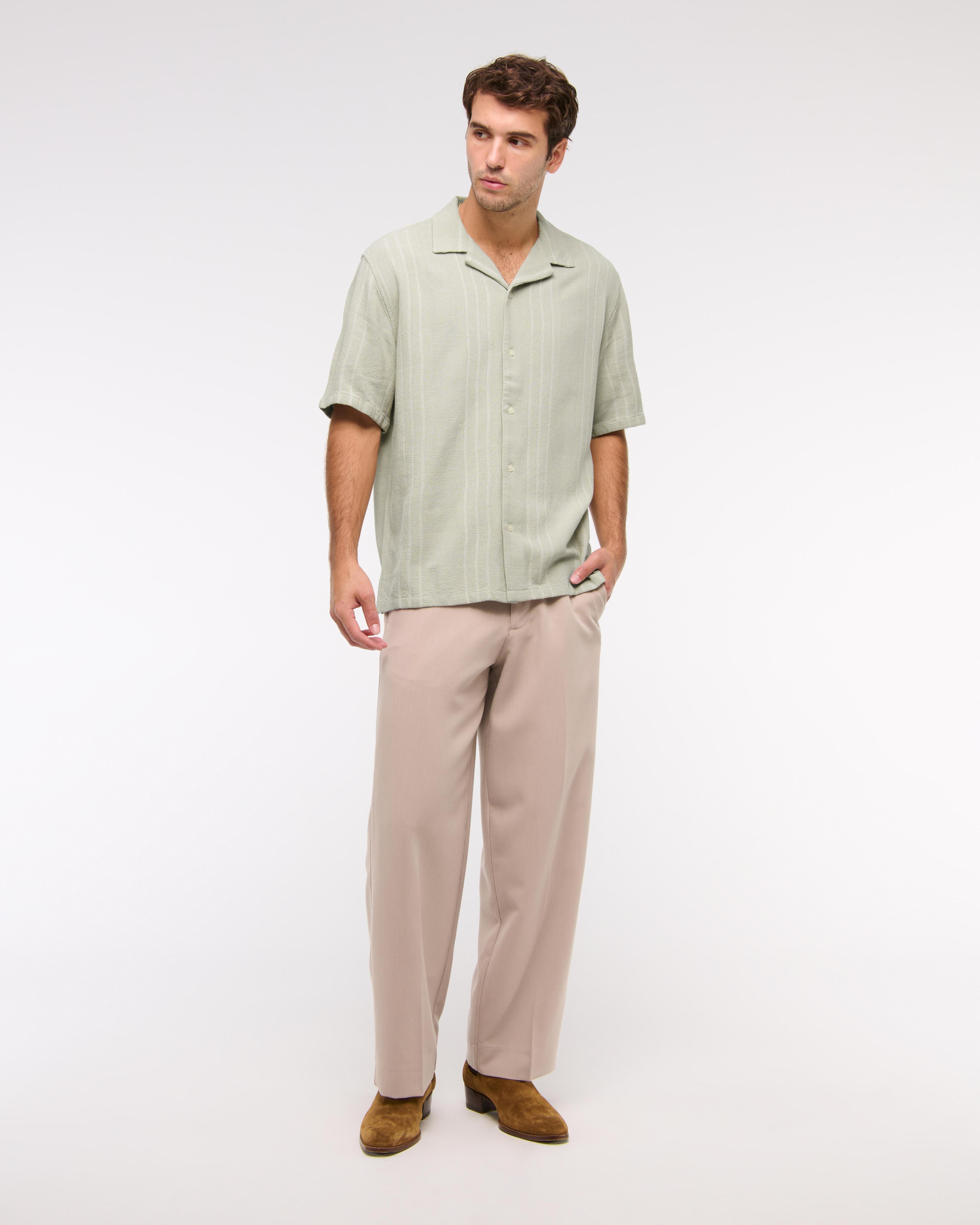 Camp Collar Summer Linen-Blend Shirt Product Image