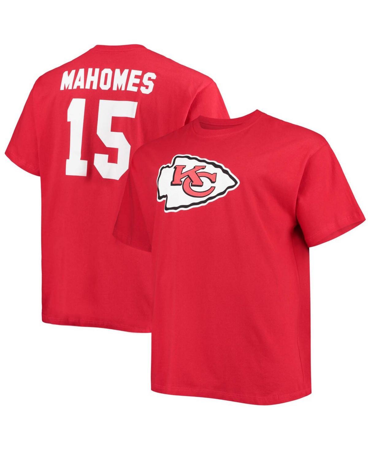 Mens Big and Tall Patrick Mahomes Red Kansas City Chiefs Player Name Number T-shirt Product Image