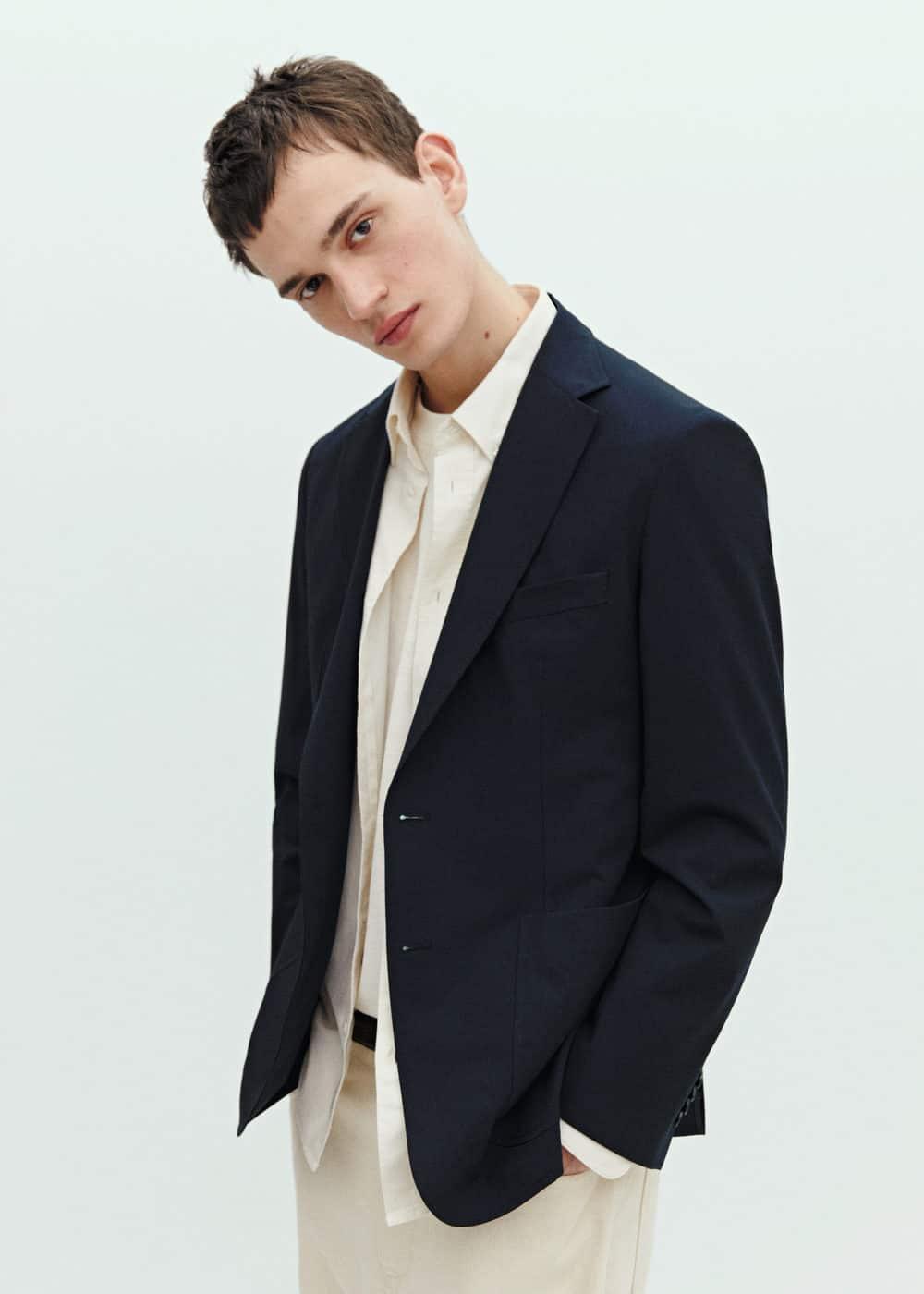 MANGO MAN - Slim-fit suit blazer dark navyMen Product Image