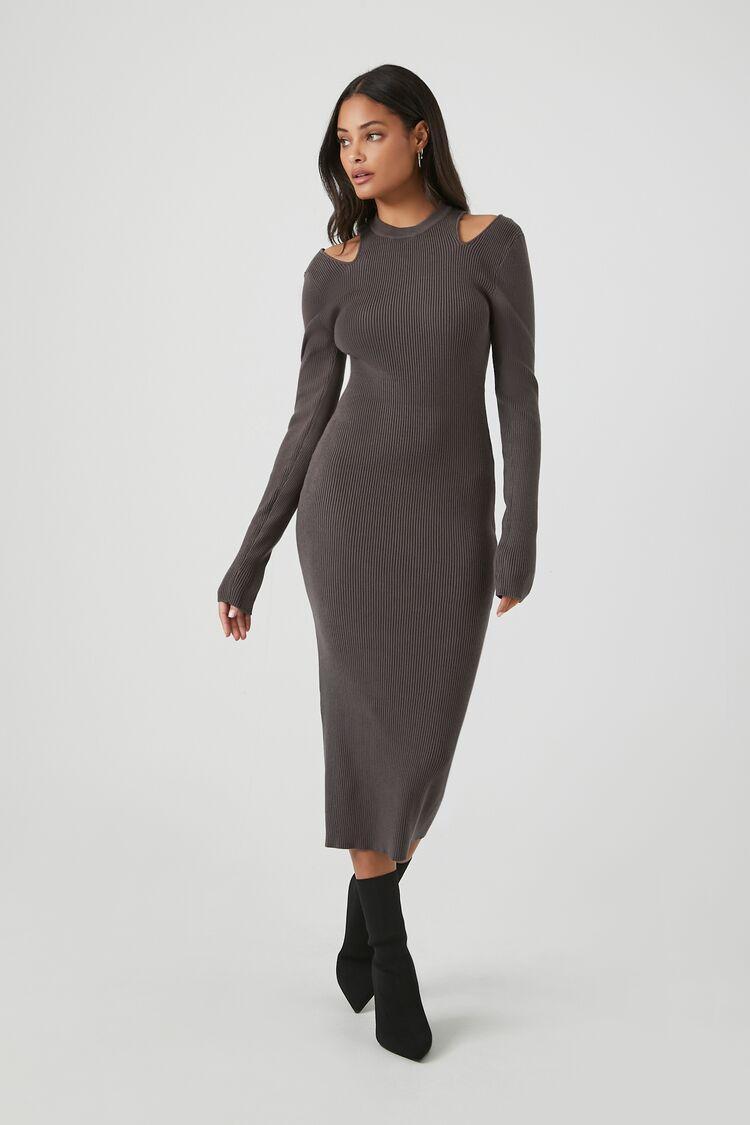 Shoulder Cutout Sweater Midi Dress | Forever 21 product image