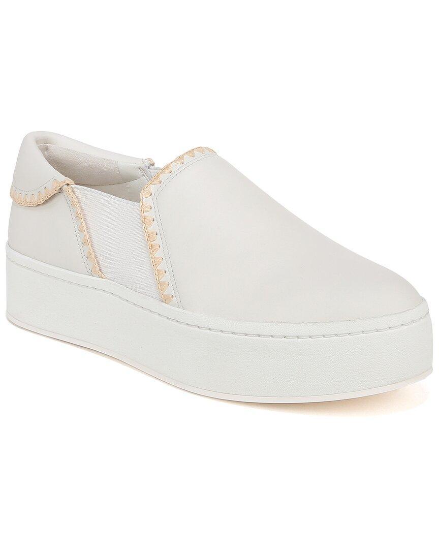 Warren Raffia Leather Slip-on In Moonlight Beige Fabric Product Image