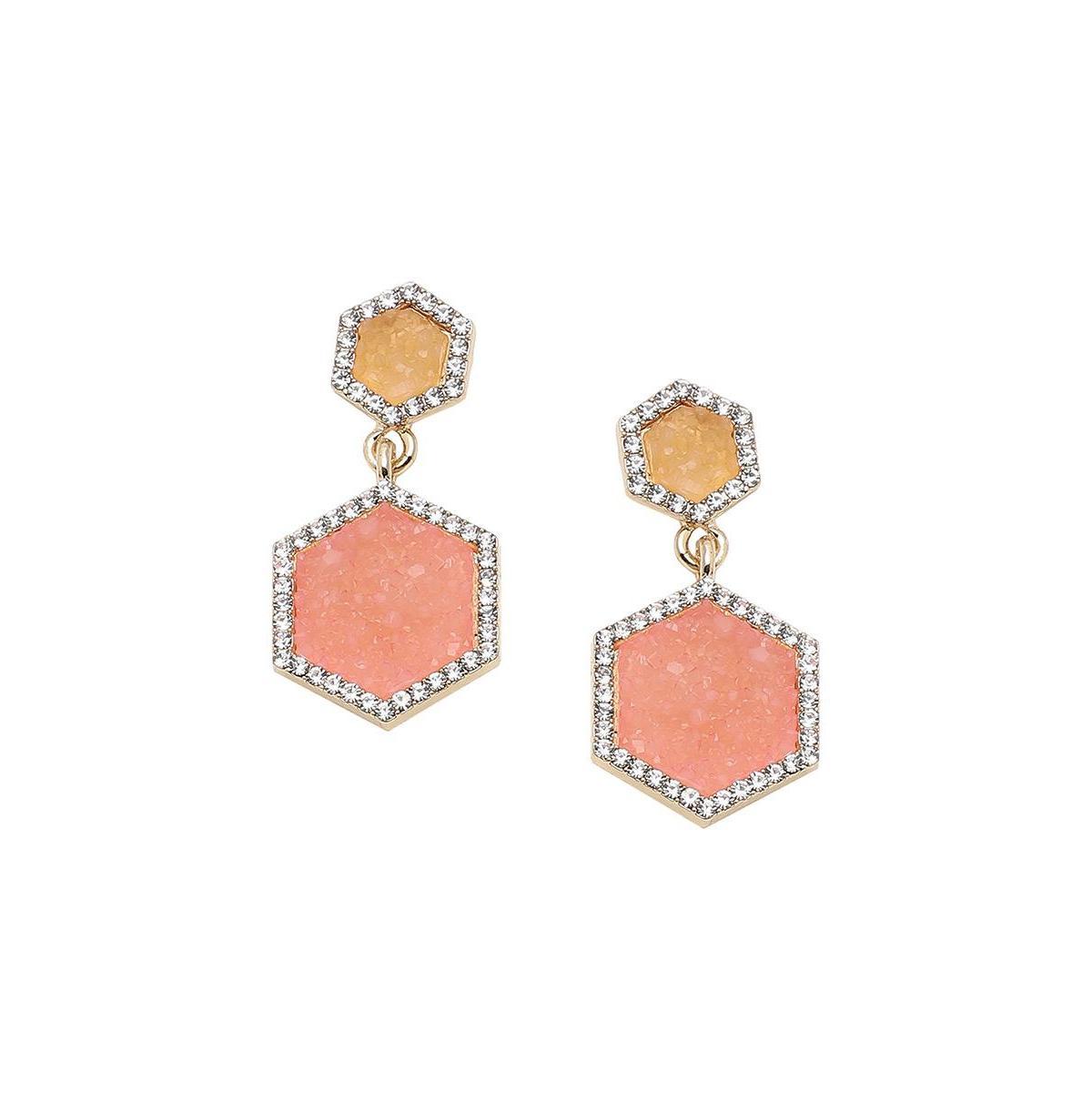 Sohi Womens Hexagon Drop Earrings Product Image