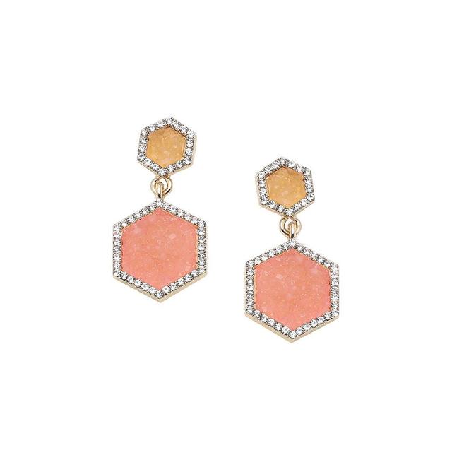 Sohi Womens Hexagon Drop Earrings Product Image