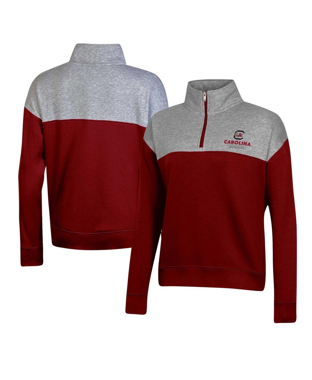 Womens Champion Garnet South Carolina Gamecocks Color-Blocked Quarter-Zip Sweatshirt Product Image