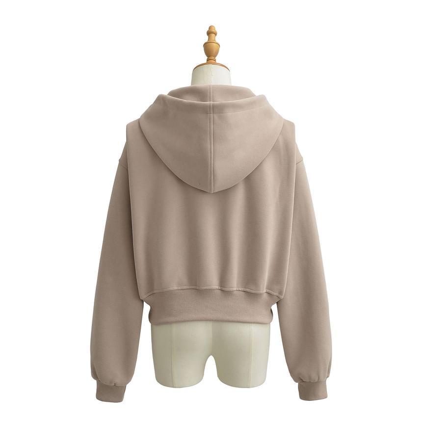 Plain Zip Hoodie Product Image