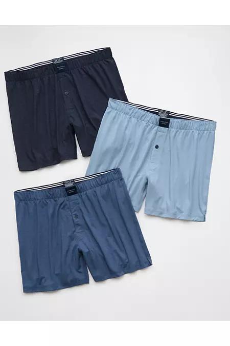 AEO Mens Slim Knit Ultra Soft Boxer Short 3-Pack Men's Product Image