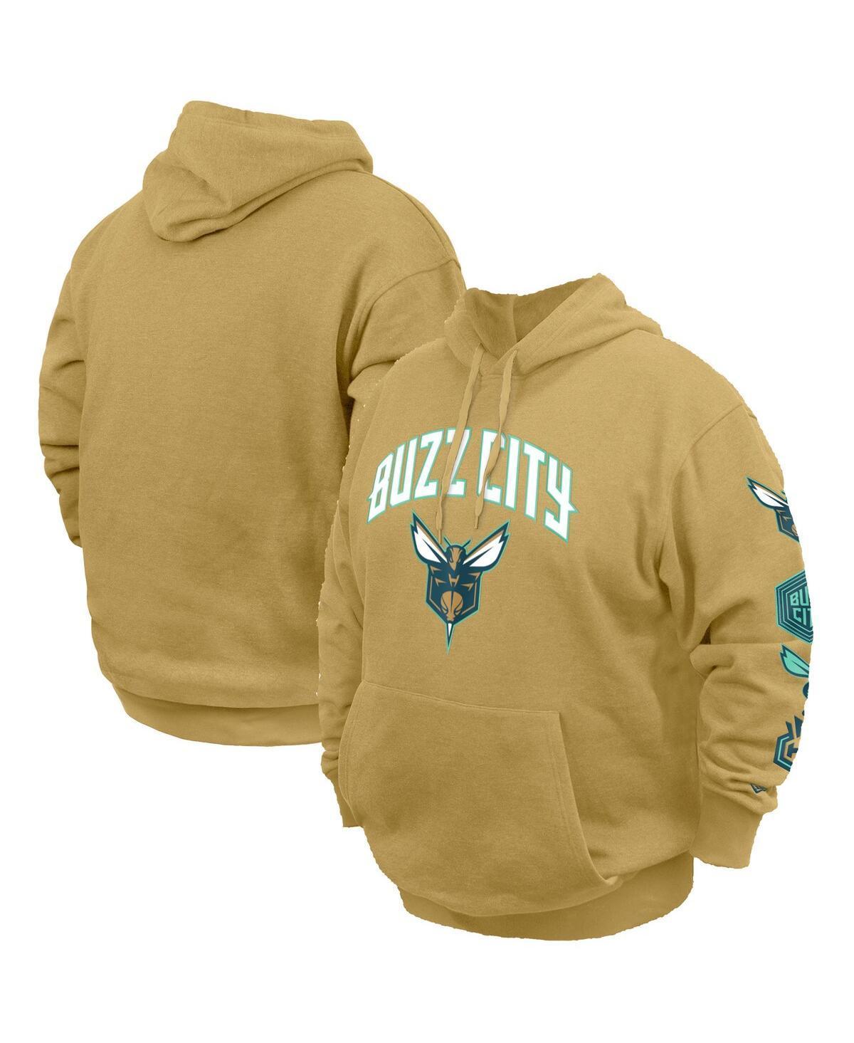 Mens New Era Tan Charlotte Hornets Big and Tall 2023/24 City Edition Pullover Hoodie Product Image