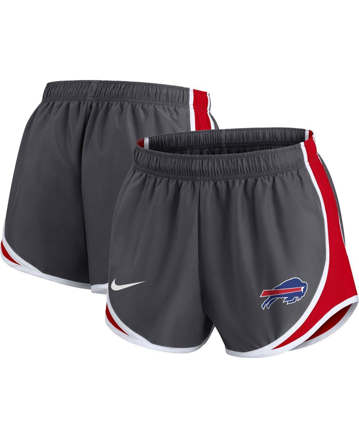 Womens Nike Charcoal Buffalo Bills Plus Size Logo Performance Tempo Shorts Product Image