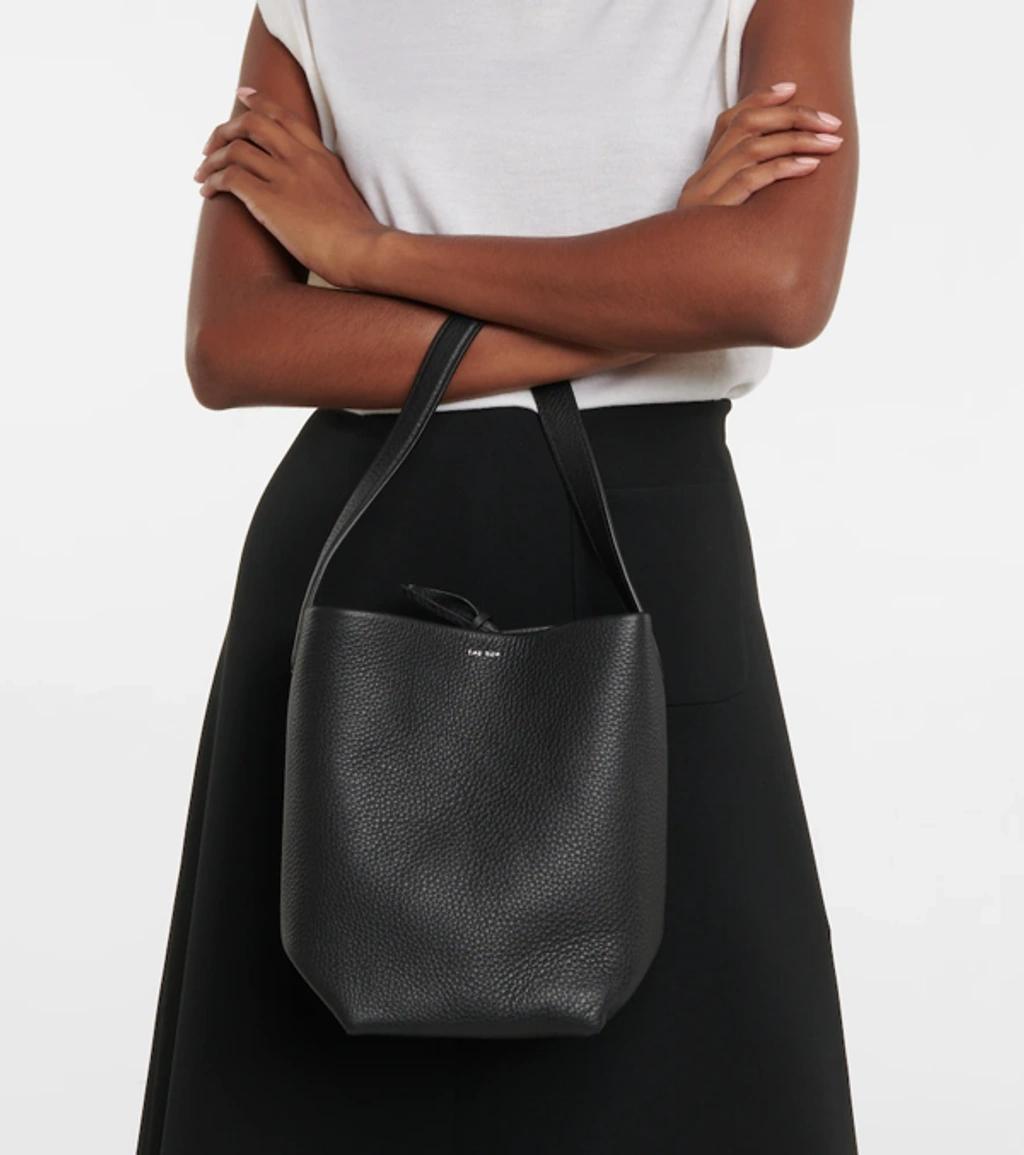 THE ROW Park Small Leather Tote Bag In Black Product Image