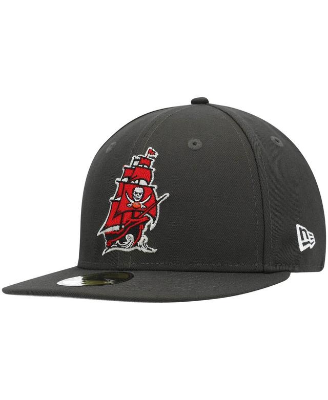 Mens New Era Pewter Tampa Bay Buccaneers Omaha Alternate Logo 59Fifty Fitted Hat Product Image