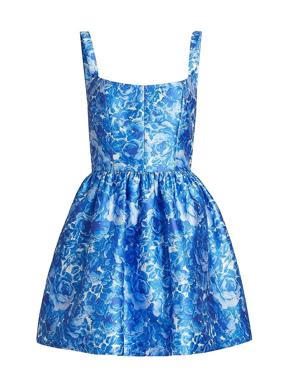 Womens Cora Floral Satin Minidress Product Image