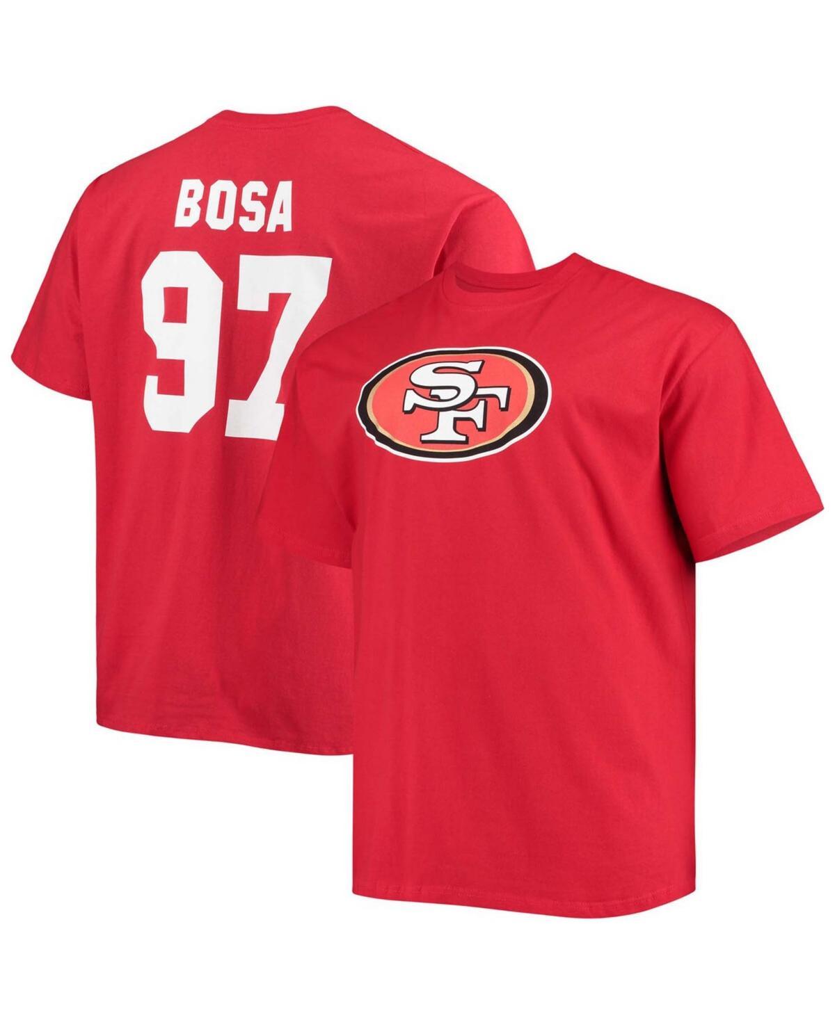 Mens Fanatics Branded Nick Bosa Scarlet San Francisco 49ers Big & Tall Player Name & Number T-Shirt Product Image