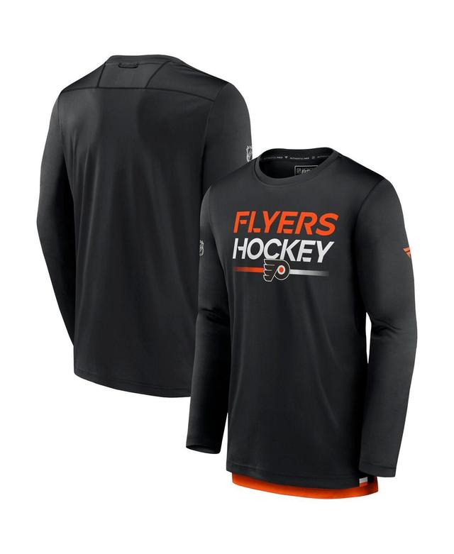 Mens Fanatics Branded Black Philadelphia Flyers Authentic Pro Long Sleeve T-Shirt Product Image