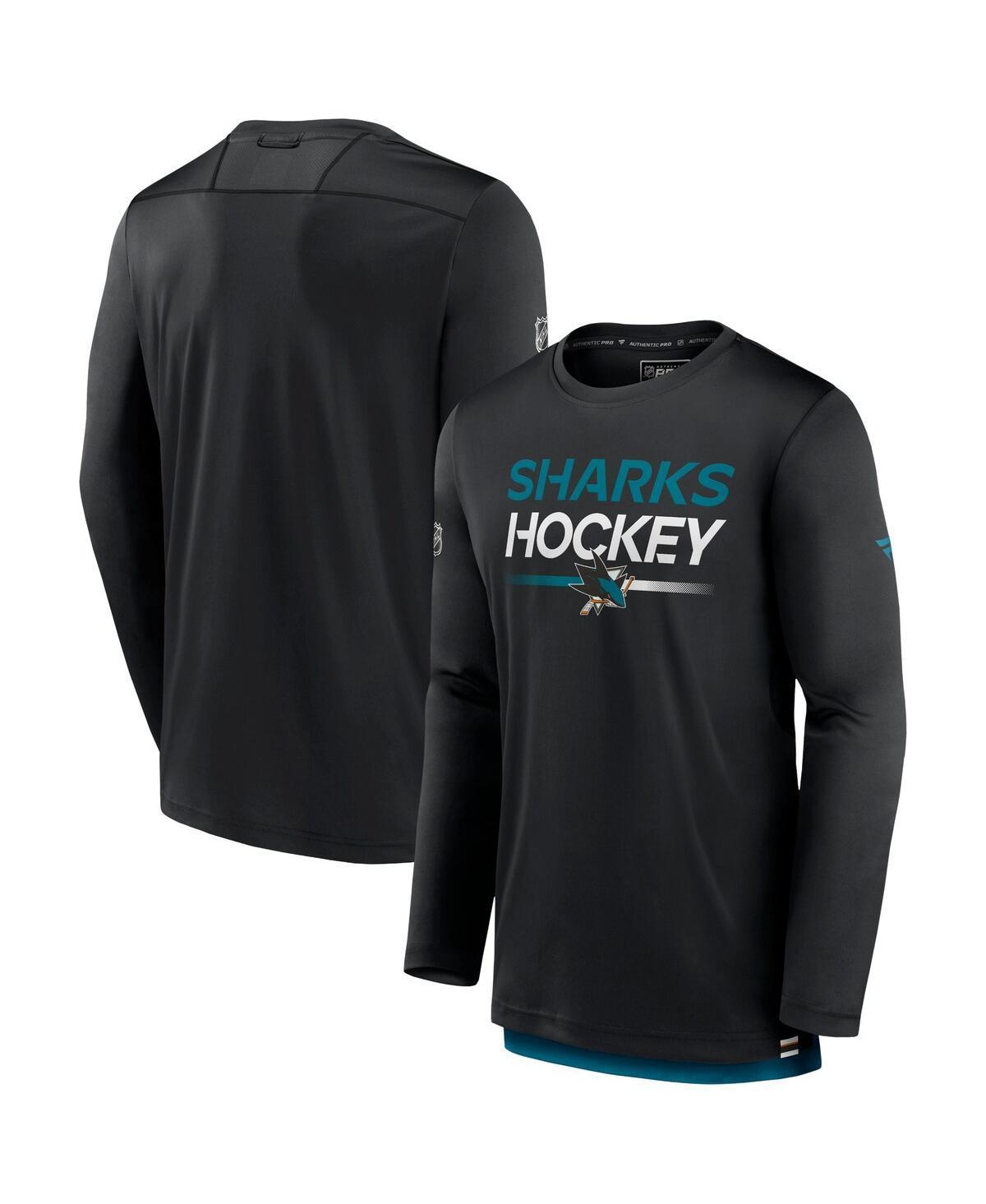 Mens Fanatics Branded Black San Jose Sharks Authentic Pro Long Sleeve T-Shirt Product Image