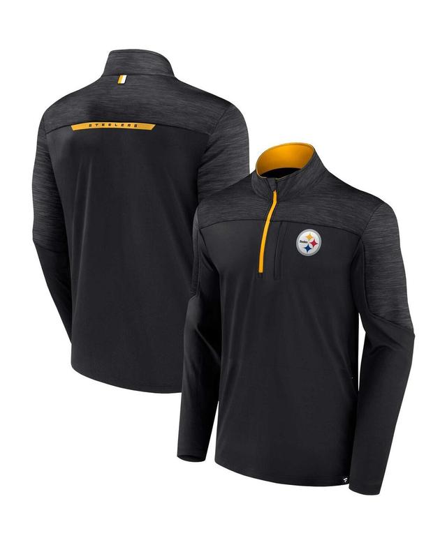 Mens Fanatics Black Pittsburgh Steelers Defender Quarter-Zip Top Product Image