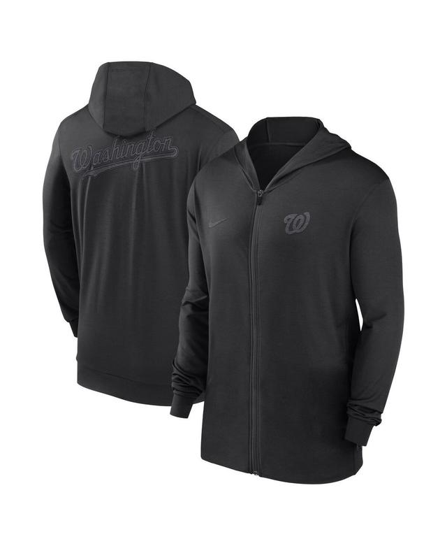 Mens Nike Black Los Angeles Dodgers Authentic Collection Travel Performance Lightweight Full-Zip Hoodie Product Image