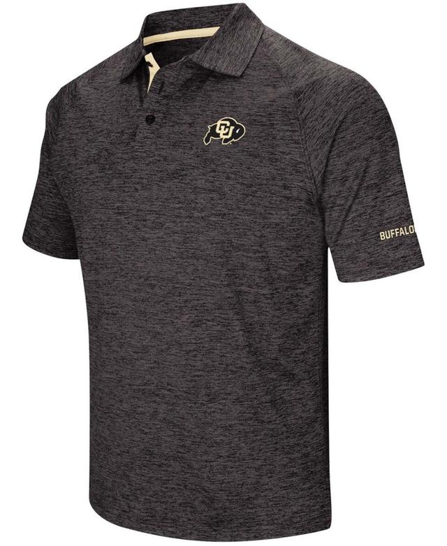 Mens Colosseum Black Colorado Buffaloes Down Swing Polo Product Image