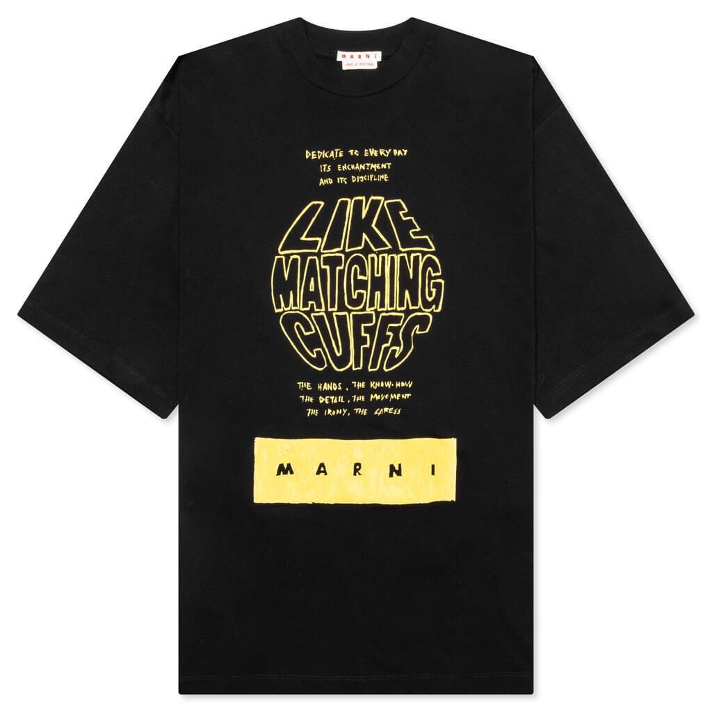 Slogan Print T-Shirt - Black Male Product Image