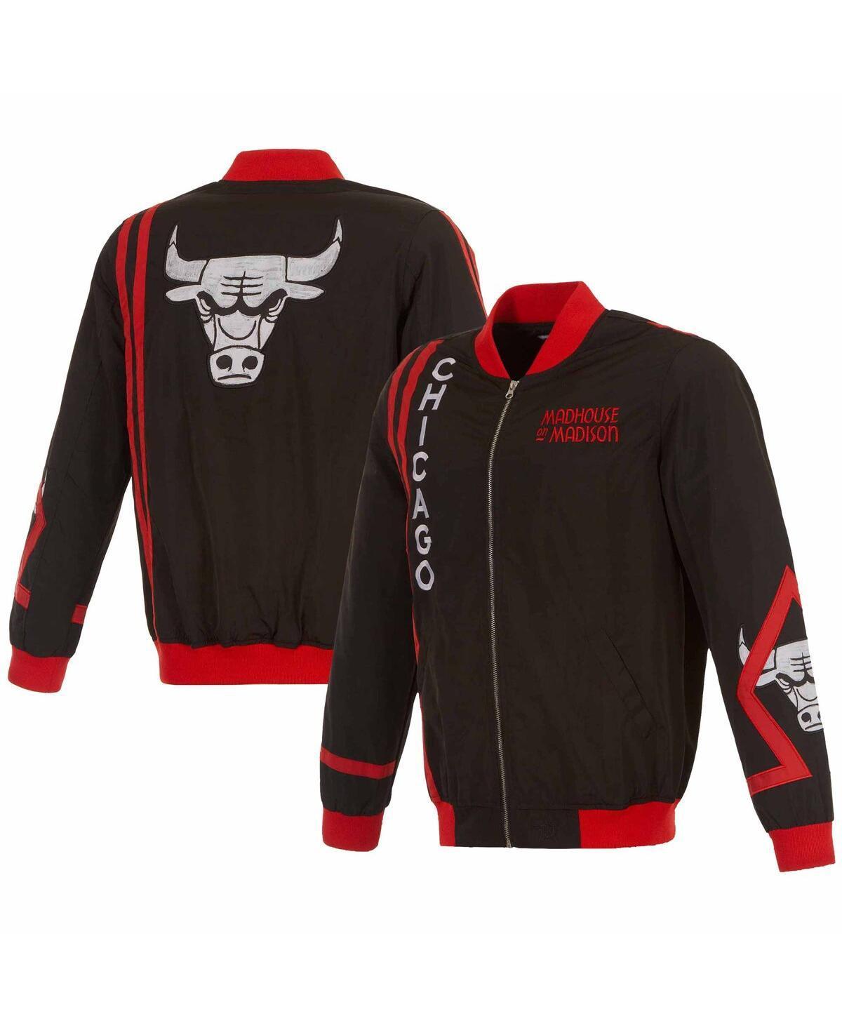 Mens JH Design Black Chicago Bulls 2023/24 City Edition Nylon Full-Zip Bomber Jacket Product Image