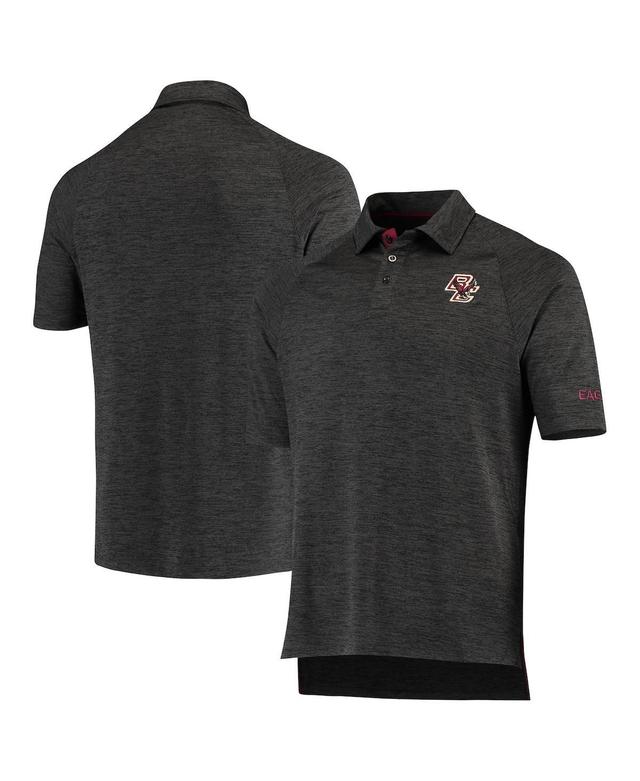 Mens Heathered Black Boston College Eagles Down Swing Polo Product Image