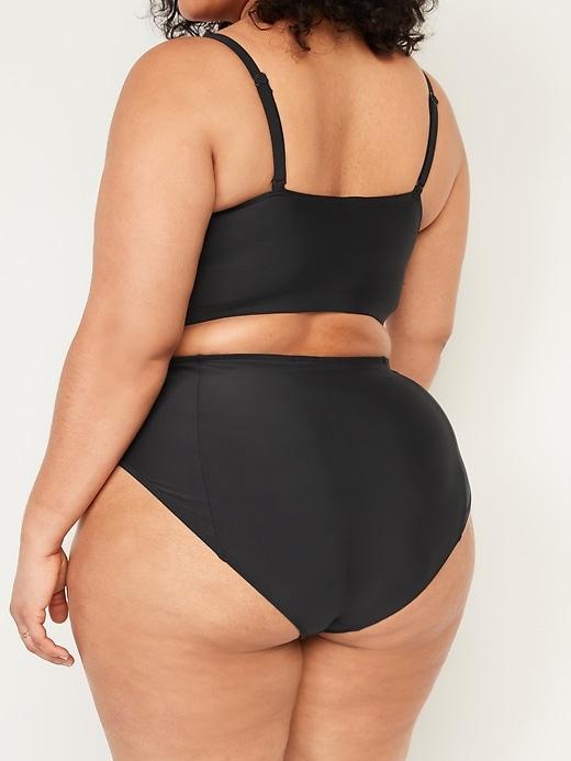 High-Waisted French-Cut Bikini Swim Bottoms Product Image