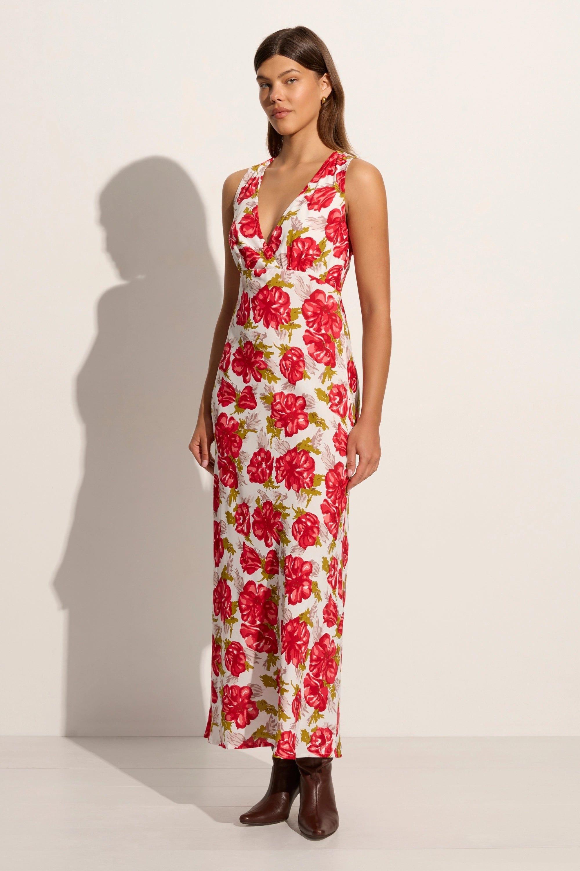 Acacia Maxi Dress Isadora Floral Red - Final Sale Product Image