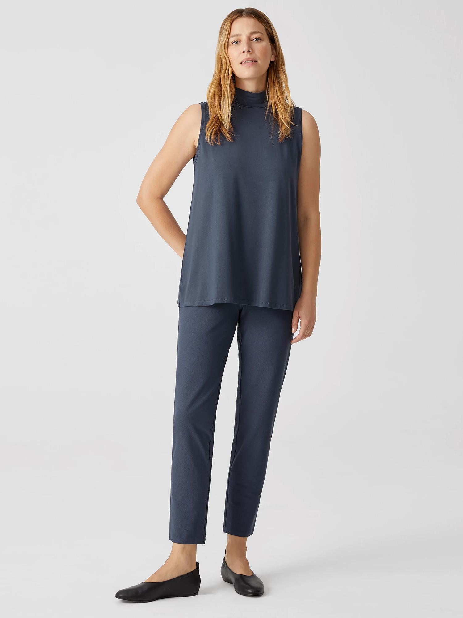 EILEEN FISHER Washable Stretch Crepe High Waisted Pantfemale Product Image