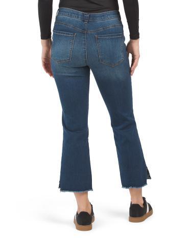 Ab Tech Kick Flare Jeans With Double Fray Step Hem for Women | Polyester/Spandex/Cotton Product Image