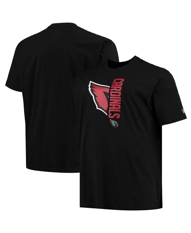 Mens New Era Black Arizona Cardinals Big and Tall 2-Hit T-shirt Product Image