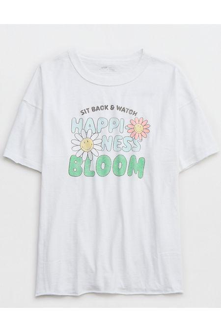 Aerie Smiley Graphic Oversized Boyfriend T-Shirt Women's Product Image