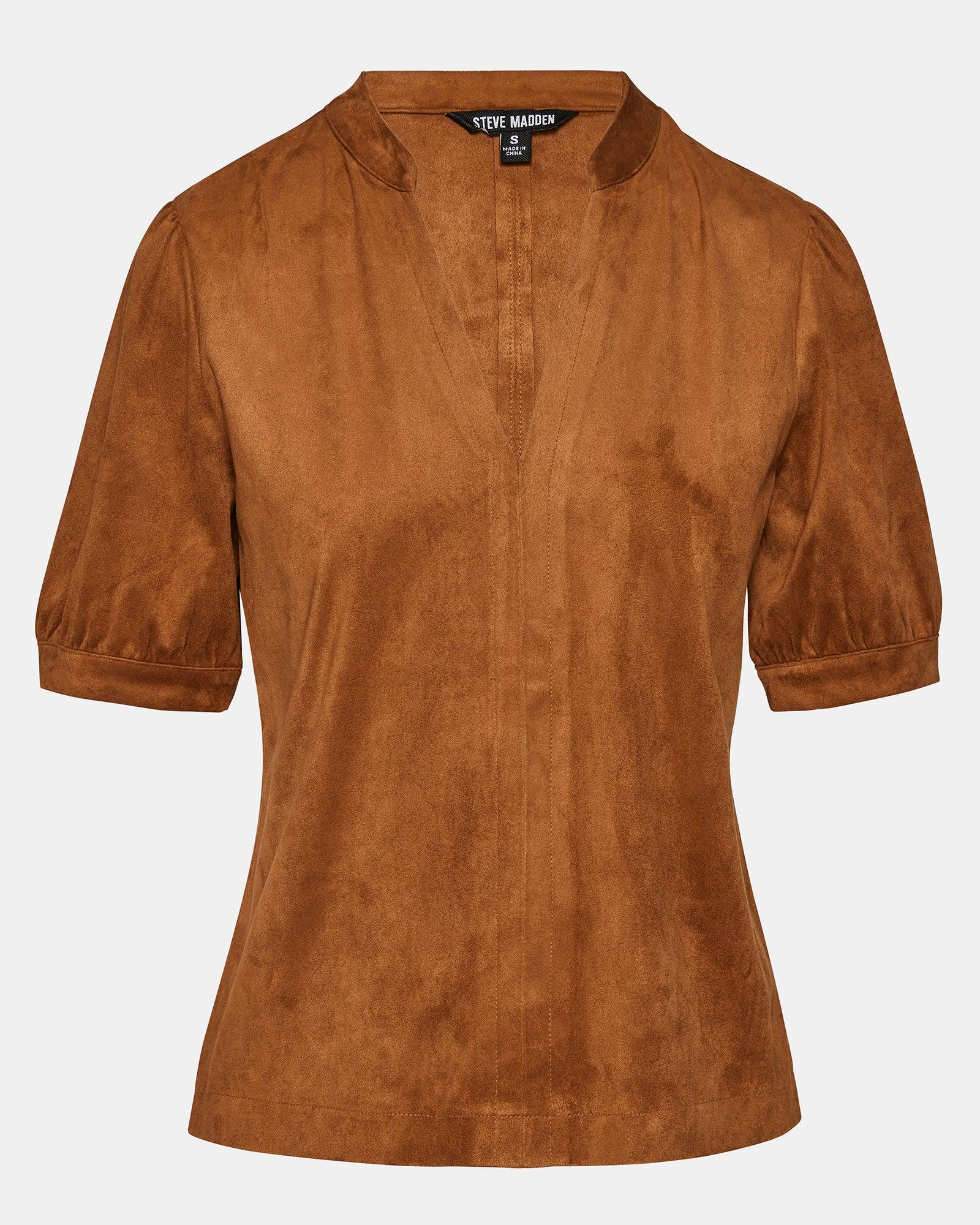 JANE SUEDE TOP COGNAC Female Product Image