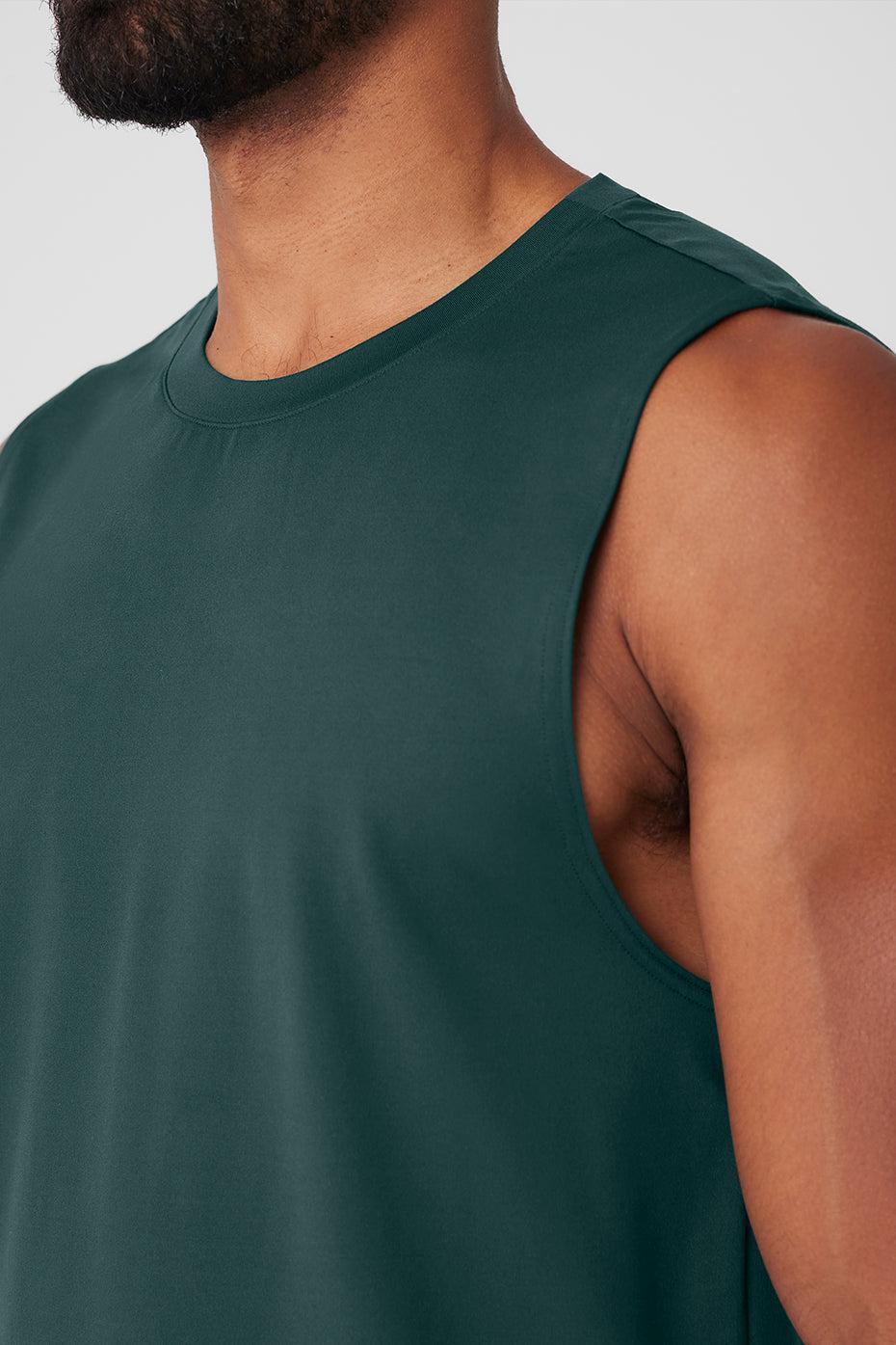 Conquer Muscle Tank - Midnight Green Male Product Image