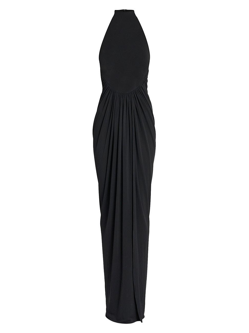 Womens Jersey Draped Sleeveless Maxi Dress Product Image