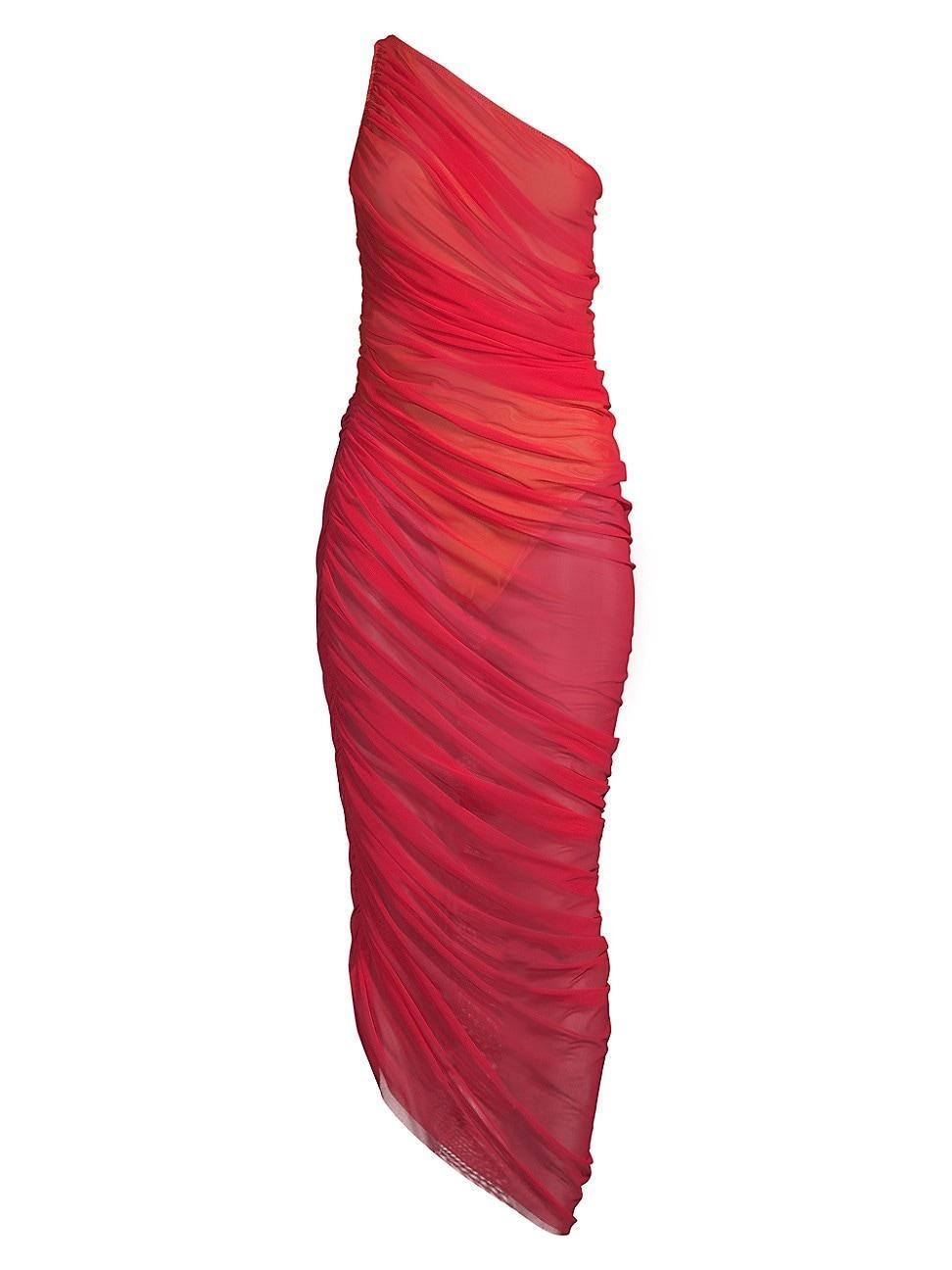 Womens Diana Ruched Asymmetric Gown Product Image