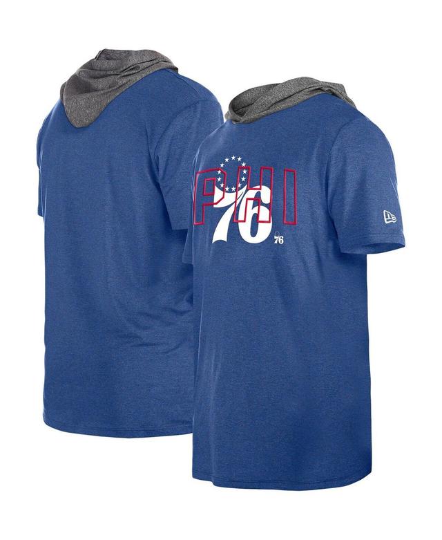 Mens New Era Royal Philadelphia 76ers Active Hoodie T-shirt Product Image